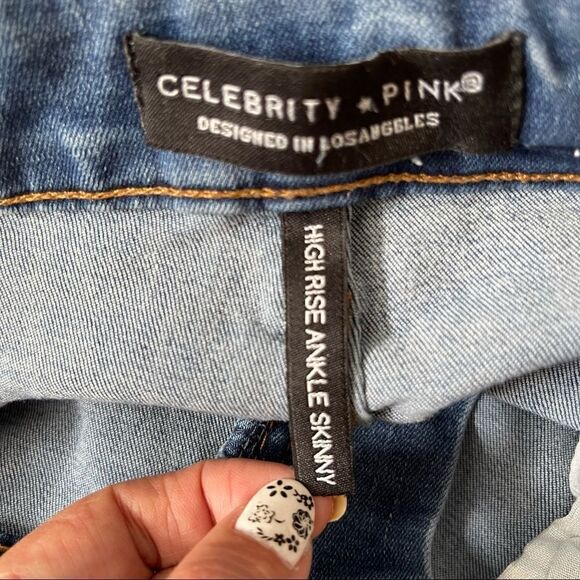 Celebrity Pink High Rise Ankle Skinny Jeans Sz 25 - Picture 11 of 14